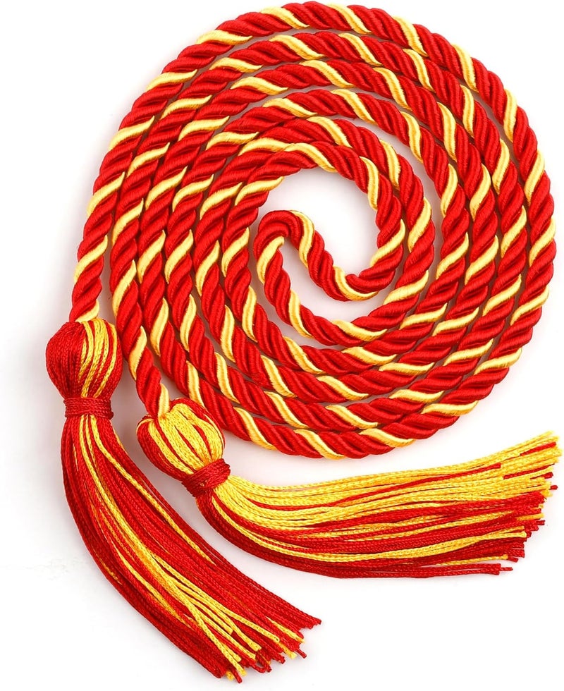 Leislam Graduation Honor Cords, Red Gold, 67" Long Braided Cords for 2025 Graduation Decorations, Bachelor Gown, Rayon Material - Image 1